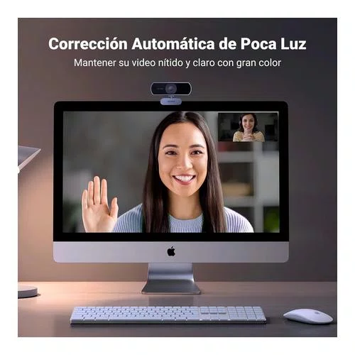 Webcam USB Full HD 1080P c/ Microfone UGREEN CM678 Cinza