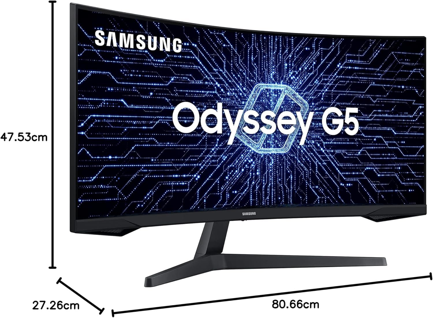Monitor Gamer LED Samsung 34" Curvo 165Hz 1ms Ultra WQHD Odyssey G5 Monitor Gamer LED Samsung 34" Curvo 165Hz 1ms Ultra WQHD Odyssey G5
