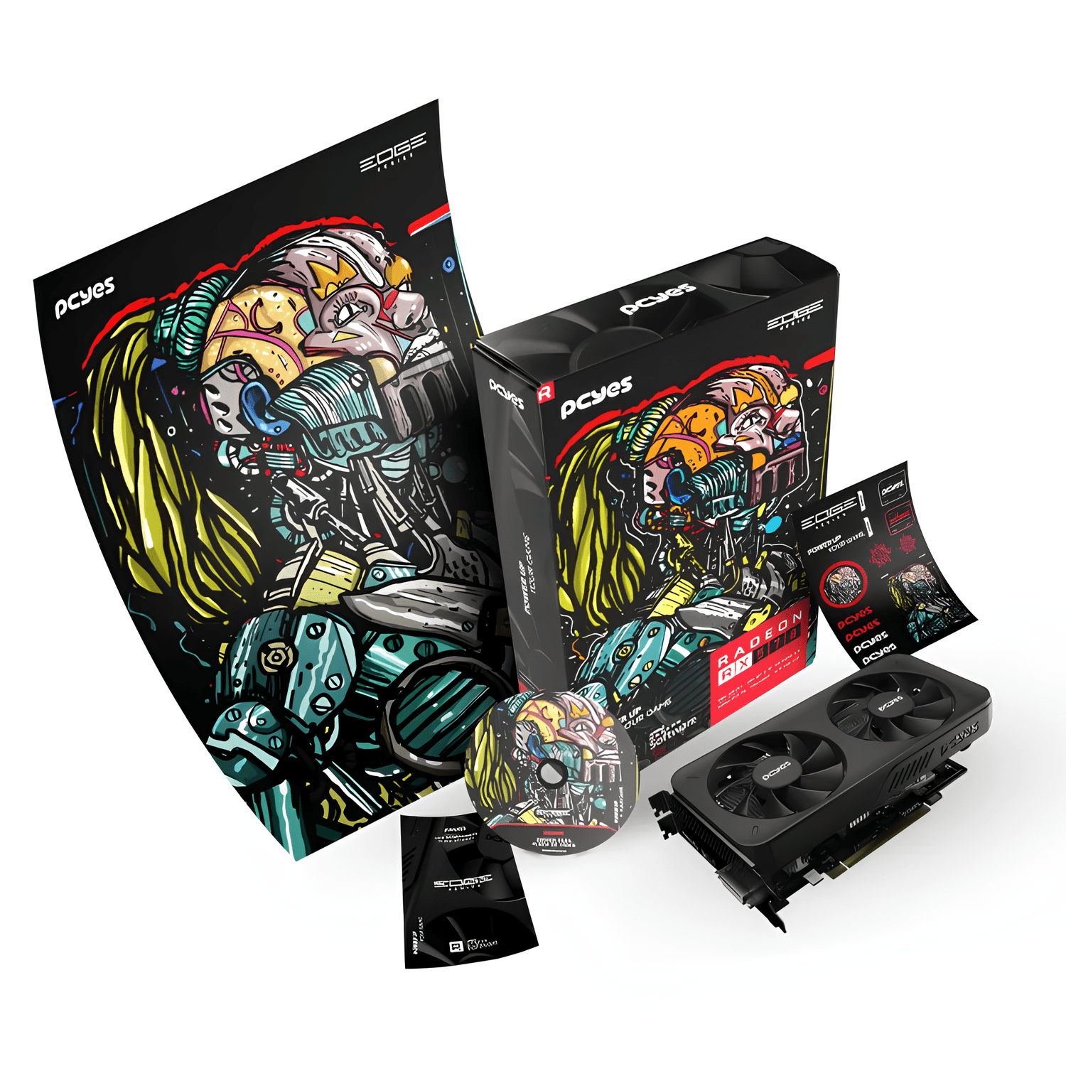 Placa de Vídeo Projeto Edge RX 570, 8GB GDDR5, 256 Bits - PVEX5708GB2F Placa de Vídeo Projeto Edge RX 570, 8GB GDDR5, 256 Bits - PVEX5708GB2F