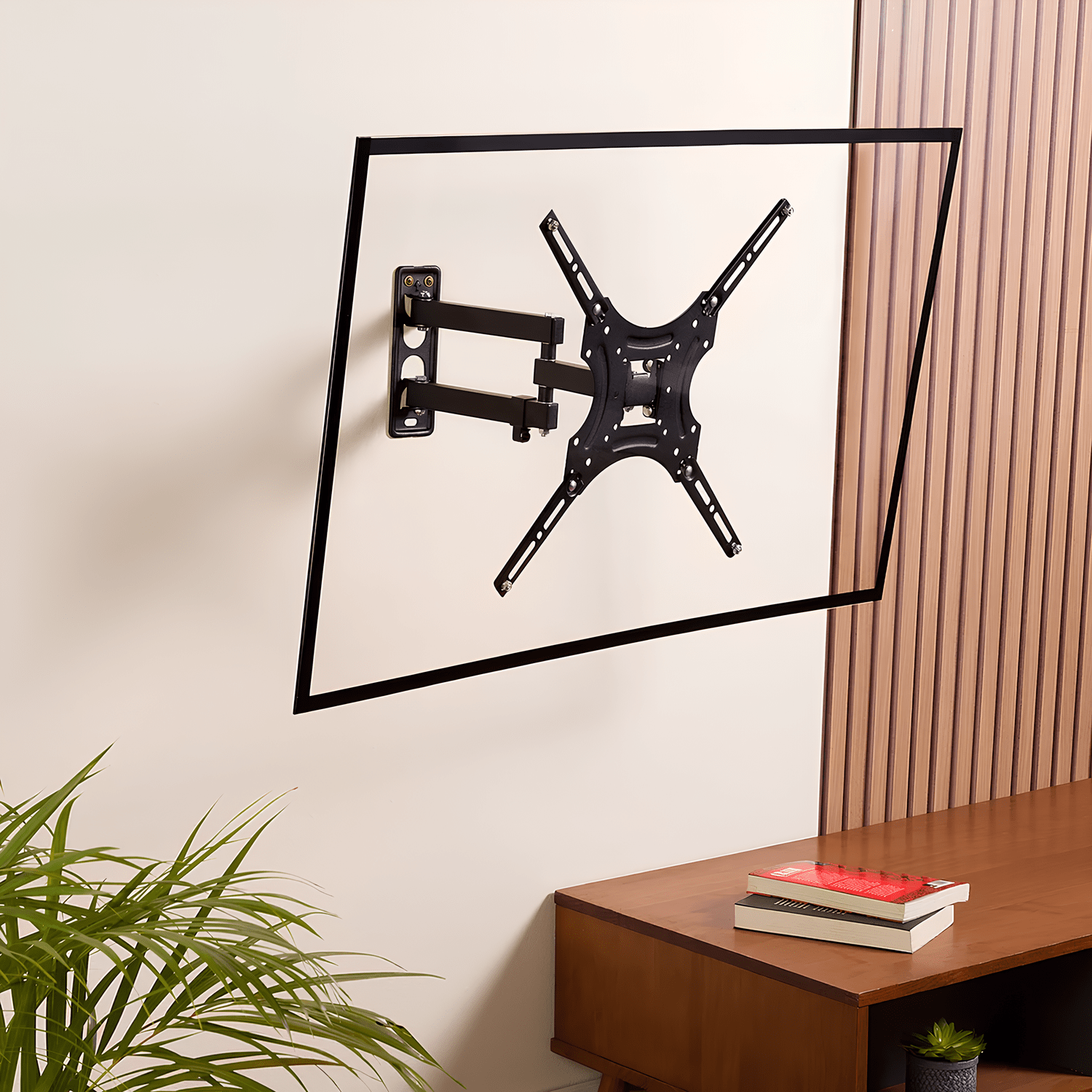 Suporte Articulado para TV MI-755, 17" a 55", Ajuste de Inclinação e Rotação – Preto Suporte Articulado para TV MI-755, 17" a 55", Ajuste de Inclinação e Rotação – Preto