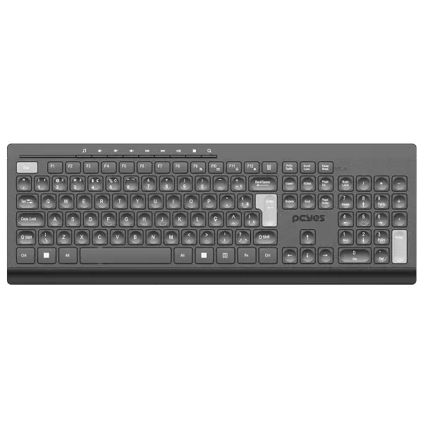 Teclado Sem Fio Soft Com Multimidia - Wireless 2.4Ghz - Abnt2 - Ptosfwab Teclado Sem Fio Soft Com Multimidia - Wireless 2.4Ghz - Abnt2 - Ptosfwab