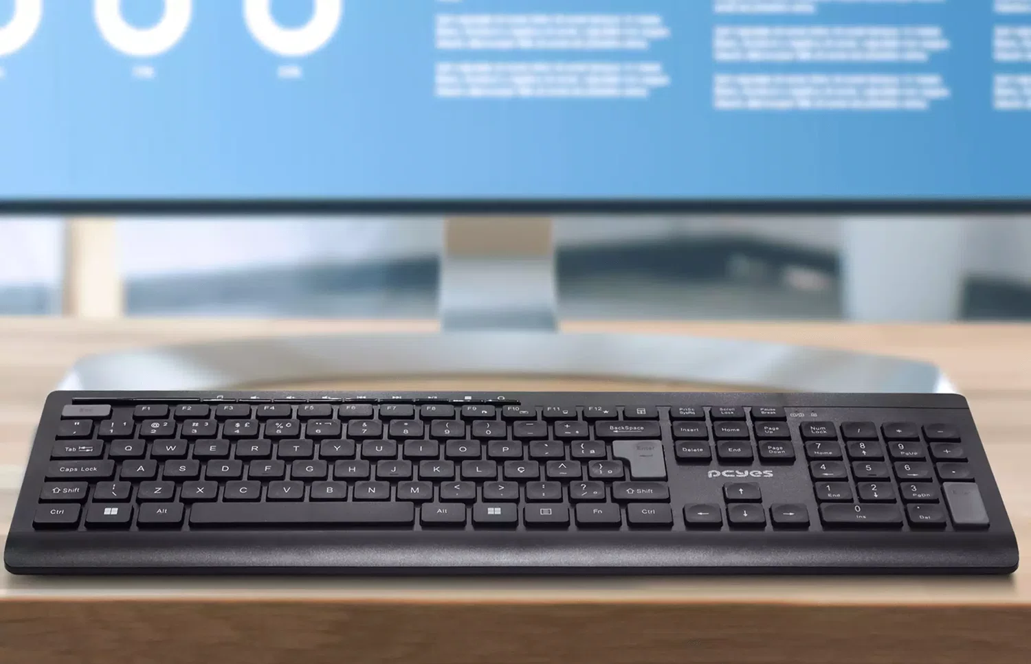 Teclado Sem Fio Soft Com Multimidia - Wireless 2.4Ghz - Abnt2 - Ptosfwab Teclado Sem Fio Soft Com Multimidia - Wireless 2.4Ghz - Abnt2 - Ptosfwab