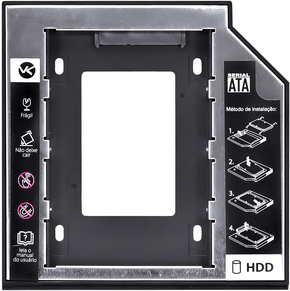 ADAPTADOR CADDY SATA HD/SSD 2.5 POL P/LEITOR DVD 12.7MM AC-127
