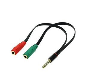 ADAPTADOR DE AUDIO P2 MACHO/2 P2 FEMEA FONE/MIC 018-6045