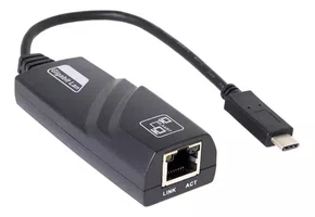 Adaptador de Rede Jiaxi USB-C para RJ45 Gigabit Preto