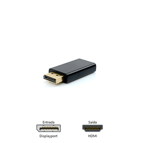 Adaptador DisplayPort 1.4 para HDMI 1.4 ADP-DPHDMI10BK – Macho x Fêmea, Alta Resolução e Compatibilidade – Preto