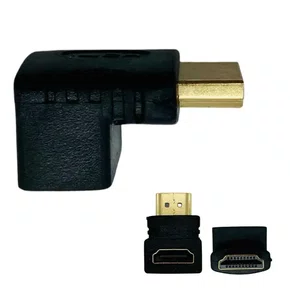 ADAPTADOR HDMI MACHO P/HDMI FEMEA 90º PRETO 4K (3840x2160)