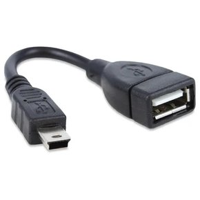 ADAPTADOR OTG MINI USB 5 PINOS P/USB FEMEA 15CM CBUS0025
