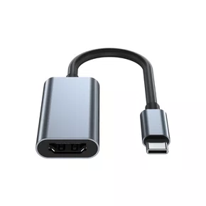 Adaptador USB Tipo-C P/HDMI Fêmea 4K Paralelo Cinza