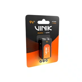 Bateria Alcalina 9V 500mAh Vinik VB9VB1