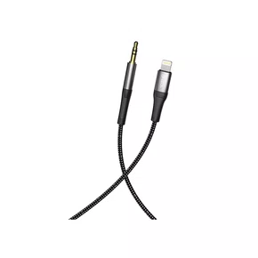 Cabo De Áudio Lightning/P2 Hrebos CB-701I Preto/Chumbo