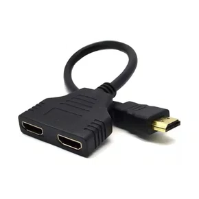 Cabo HDMI Divisor Splitter Y 1 Macho para 2 Fêmea