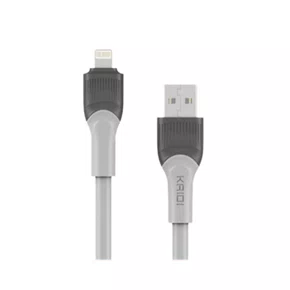 Cabo Reforçado USB P/Lightning 1M 5A 30W Kaidi KD-351A Cinza