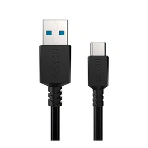 Cabo USB-A 2.0 P/USB Tipo-C 1M 3A 15W PCYES PUACP-10 Preto