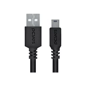 Cabo USB A 2.0 para Mini USB B 2.0 1 Metro Preto PCYes PUANM2-1