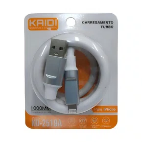 Cabo USB-A iPhone Lightning Kaidi KD2519A Turbo