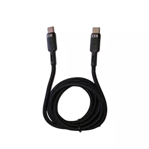 Cabo USB Tipo-C para Tipo-C 1,2 m 3A 60W FAM FCA-C1C7 Preto