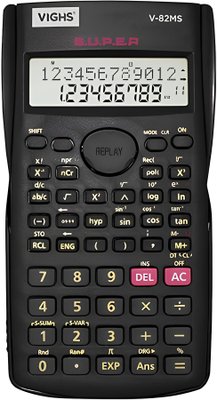 CALCULADORA CIENTIFICA VIGHS V82MS PRETA 120g 240 FUNÇÕES