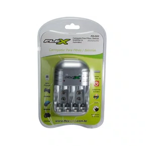 Carregador de Pilhas Flex FXC03 Bivolt AA / AAA / 9V