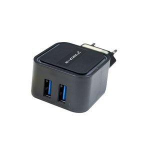 Carregador De Tomada 2 USB 17W 3.4A XC-UR-10 Preto - X-Cell