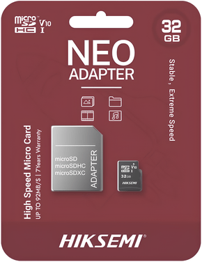 Cartão de Memória Micro SD 32GB Class 10 UHS-I com Adaptador
