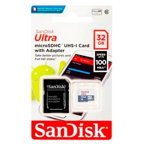 Cartão MicroSD Ultra MicroSDHC UHS-I 32GB Com Adaptador SDSQUNR-032G-GN3MA - SanDisk
