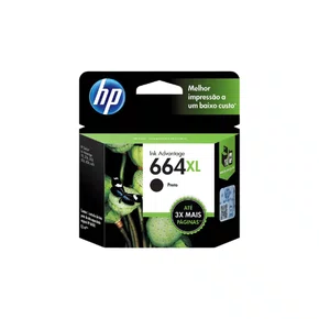 Cartucho HP Original 664XL F6V31AB Preto 8,5ML