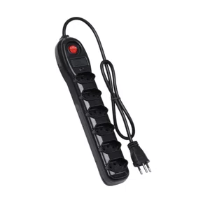 Filtro de Linha 6 Tomadas Cabo 1M Vinik PE06T Preto