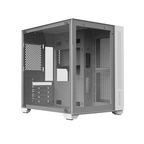 Gabinete Pcyes Forcefield, White Ghost, Mid Tower S/ Fans Preto