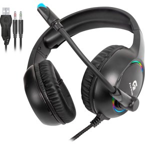 Headset Gamer Holt RGB Preto Com Microfone P2 USB Cabo Trançado HOLT -  Fortrek