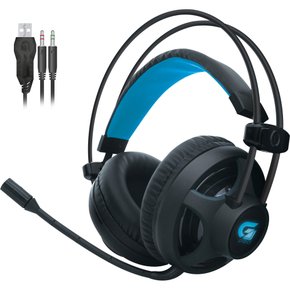 Headset Gamer Pro H2 P2 USB Com Led Azul Preto -  Fortrek