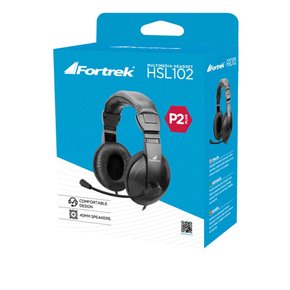 Headset Multimídia HSL-102 Preto - Fortrek