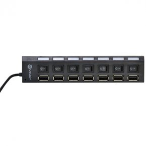 Hub USB 2.0 7 Portas Com Chave Preto HUV-40 - Vinik