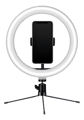 ILUMINADOR RING LIGHT USB TRIPE 18CM C/SUPORTE SMARTPHONE MFVS-RLT20/BK