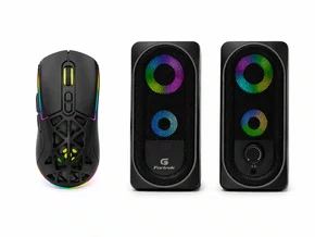 Kit Gamer: Mouse Fortrek Wireless  Striker Air, Caixa de Som Black Hawk