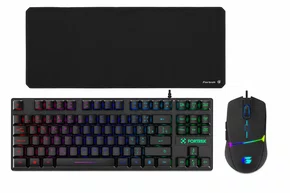 Kit Gamer: Teclado Fortrek Fearless 80 TKL, Mouse Crusader RGB, Mousepad Speed MPG104