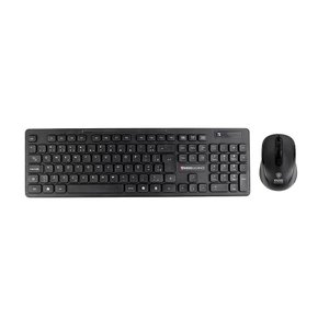 Kit Teclado e Mouse Sem Fio 1600DPI Wireless Receptor USB ABNT2 Preto - Kross Elegance