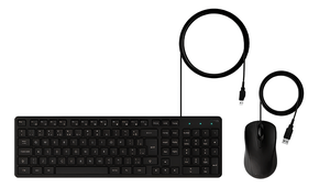 KIT TECLADO E MOUSE USB COM FIO CCI20 4294100 PRETO
