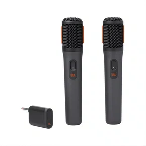 Microfone Sem Fio JBL PartyBox PBWIRELESSMICBLK Kit com 2 Unidades