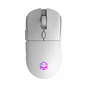 MOUSE GAMER SEM FIO 10000DPI 6 BOTOES BASARAN STEALTH WHITE GHOST RGB PMGBRSTWG
