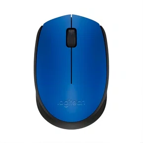 Mouse USB Óptico Sem Fio Logitech M170 Preto/Azul