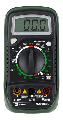MULTIMETRO DIGITAL COM DATA HOLD 4 DIGITOS MAS830L VINIK