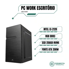 PC Work Intel i3-2120, B75, 8GB DDR3, SSD 256GB NVME, ATX 200W