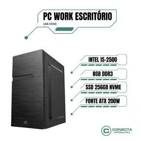 PC Work Intel i5-2500, B75, 8GB DDR3, SSD 256GB NVME, ATX 200W