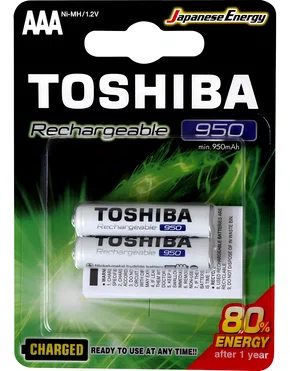 Pilha Recarregável AAA 950mAh 1.2V Toshiba C/2
