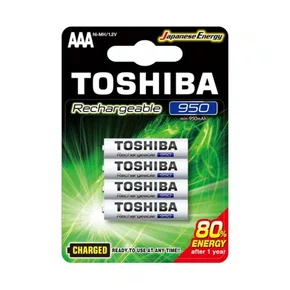 Pilha Recarregável AAA 950mAh Toshiba TNH-03GAE BP-4C C/4 Unidades