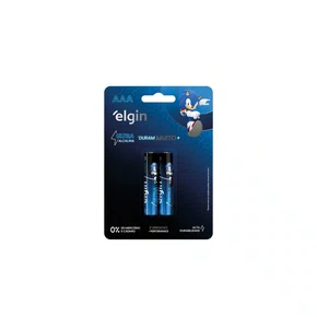 Pilha Ultra Alcalina AAA Elgin Blister C/2 Unidades 82434