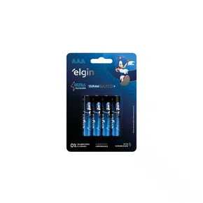 Pilha Ultra Alcalina AAA Elgin Blister C/4 Unidades 82435