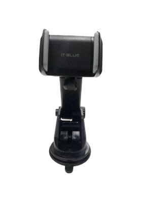 Suporte Veicular Universal LE013 para Celular – Preto/Cinza, Rotação 360°, Fixação Segura