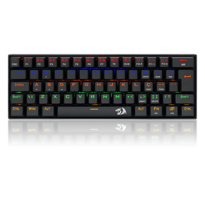 TECLADO GAMER MECANICO 60% LAKSHMI PRETO RAINBOW K606R SWITCH BLUE